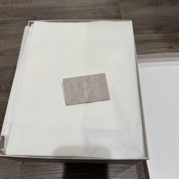 Jimmy Choo Bing 100 Black Patent Leather Crystal Strap Embellished Mule Heels - Picture 14 of 16